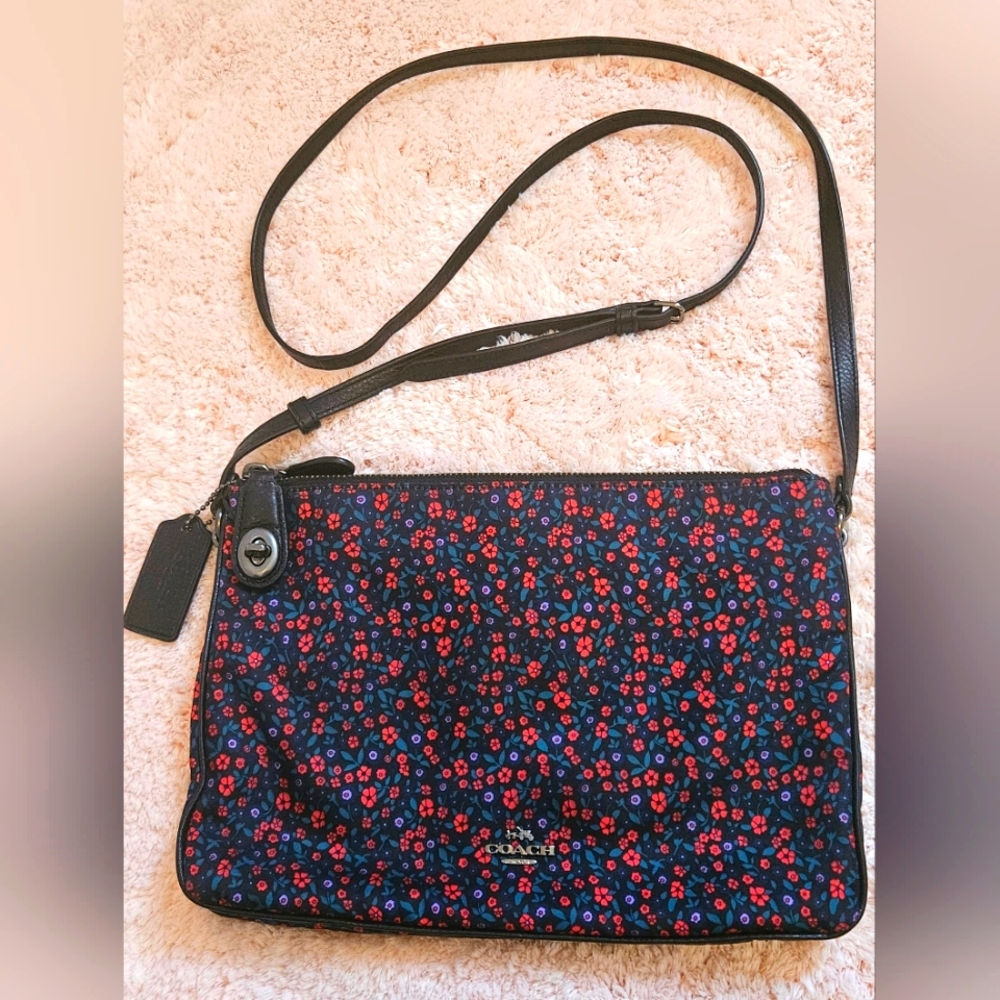 Coach Nylon Crossbody in Ranch Floral Print